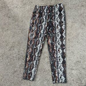 Eva Mendes Snake Skin Satin Pants